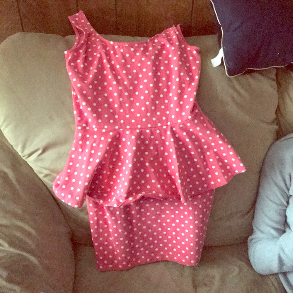 Peplum mini dress